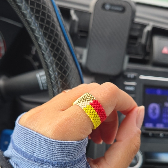 Colorful Beaded Ring - Picture 3 of 3